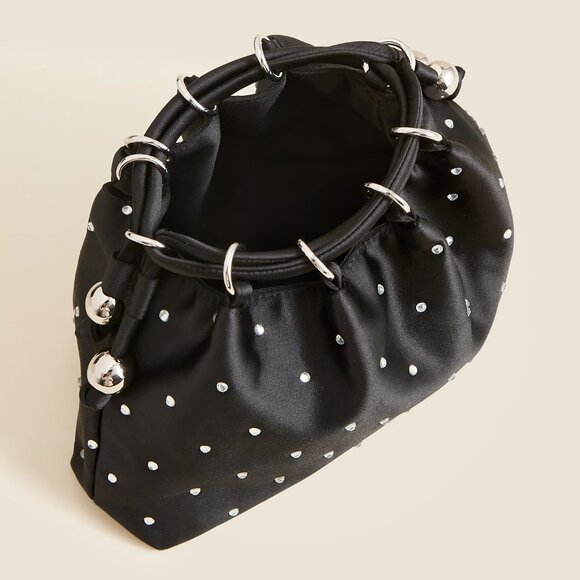 J. Crew Drawstring Pouch Bag in Crystal-embellished Satin - Picture 2 of 6